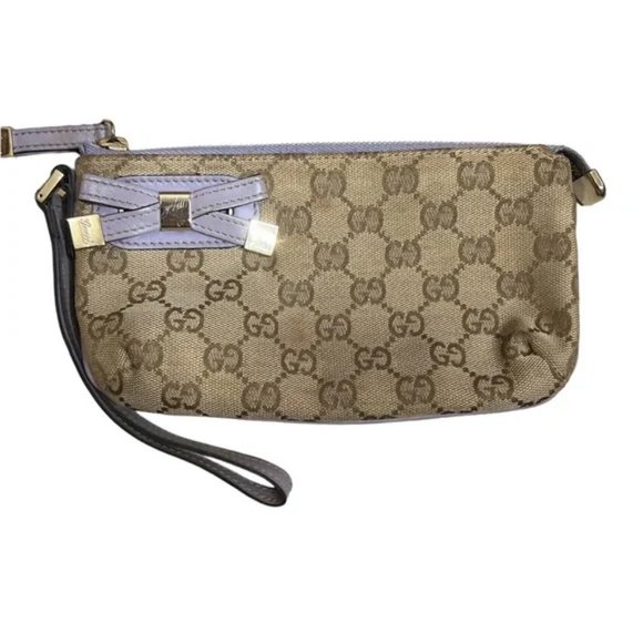 GUCCI WEB PRINCY MONOGRAM WRISTLET - Picture 1 of 11